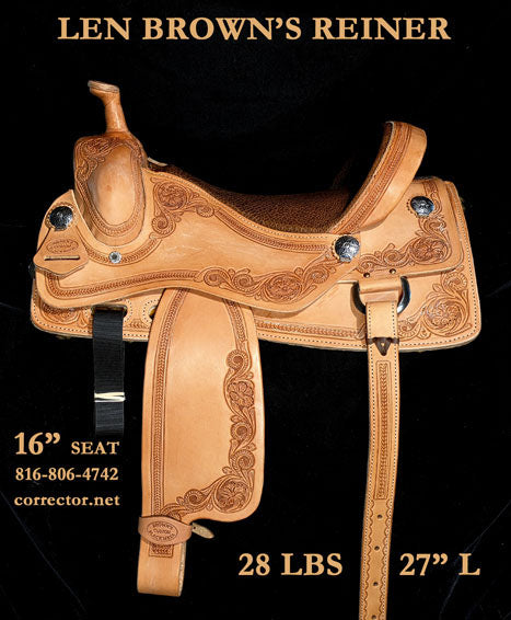 LEN BROWN'S BLACK MESA REINING SADDLE#