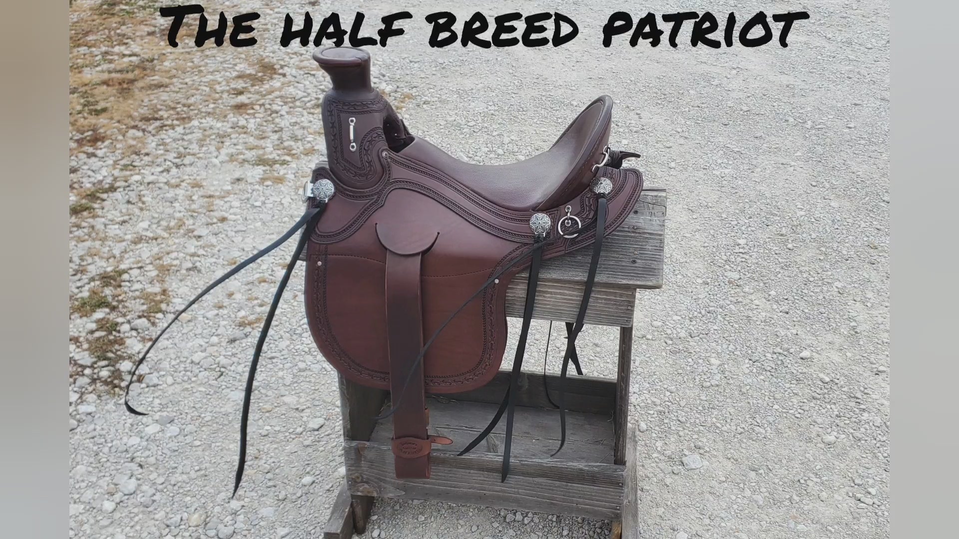 video mp4 on Half Breed Patriot saddle. 